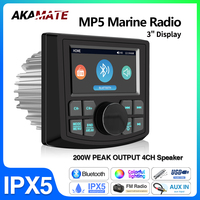 Autoradio Stéréo MP5 pour Bateau, Écran de 3 Pouces, Lecteur MultiXXL Vidéo, Étanche, Bluetooth, AUX, AM, FM, RDS, pour RL, UTV, SPA, RZR 1